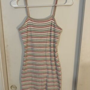 La Hearts Striped Mini Dress - Multicolor